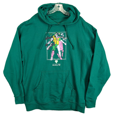 Halo Action Figure Miles Hoodie Microsoft 2022 Adult Size XL Green