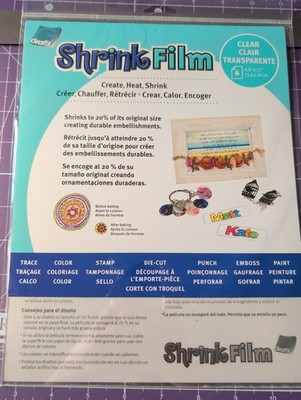 Grafix Schrumpffolie transparent transparent 6 Blatt Packung - Neu