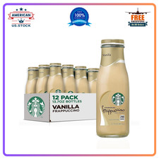 Starbucks Frappuccino Coffee Drink, Vanilla, 13.7 Fl Oz Pack of 12 NEW HOT