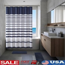 15-Piece Bath Set Shower Curtain Bath Rugs Hooks Washable Bathroom Decor New
