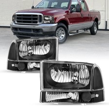 Headlight Assembly Replacement Set for 9-04 Ford F250 F350 F450 F550 Super Duty