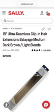 Barely Xtensions 18in Ultra-Seamless Clip-In Human Hair Extensions Balayage