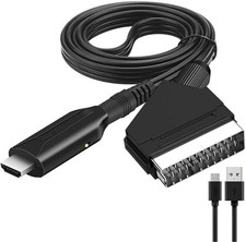 Cavo Adattatore da SCART a HDMI Convertitore Convertitore Full HD Video Audio