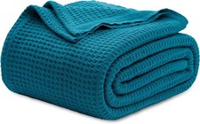 Bed King Size 100 Cotton Blanket - Summer and Spring Waffle Weave Blanket