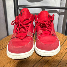Jordan Boys Red Mid Top Lace-Up Athletic Snea...