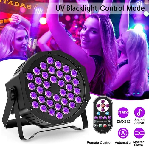 36LED Black Lights, 72W UV Blacklights Stage Lights with Glow in The Dark Par... - Picture 3 of 8