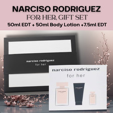 Narciso Rodriguez for Her Gift Set 50ml EDT + 50ml Body Lotion +7.5ml EDT