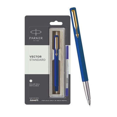 Parker Vector Standard Roller Ball Pen, Blue, 1 Count (Pack of 1)