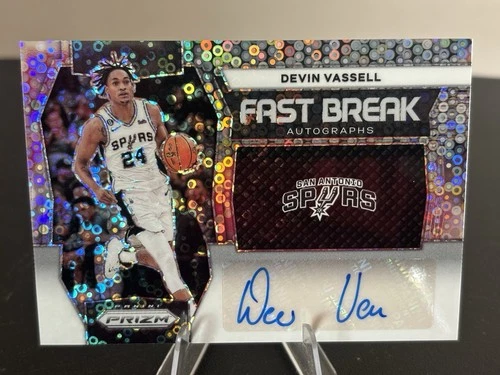 2023-24 PANINI PRIZM FAST BREAK DEVIN VASSELL SAN ANTONIO SPURS BLUE INK AUTO