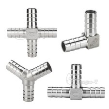 Barbed Hose Tail Joiner Tubing Connector Stainless steel Pipe Fitting Air Water