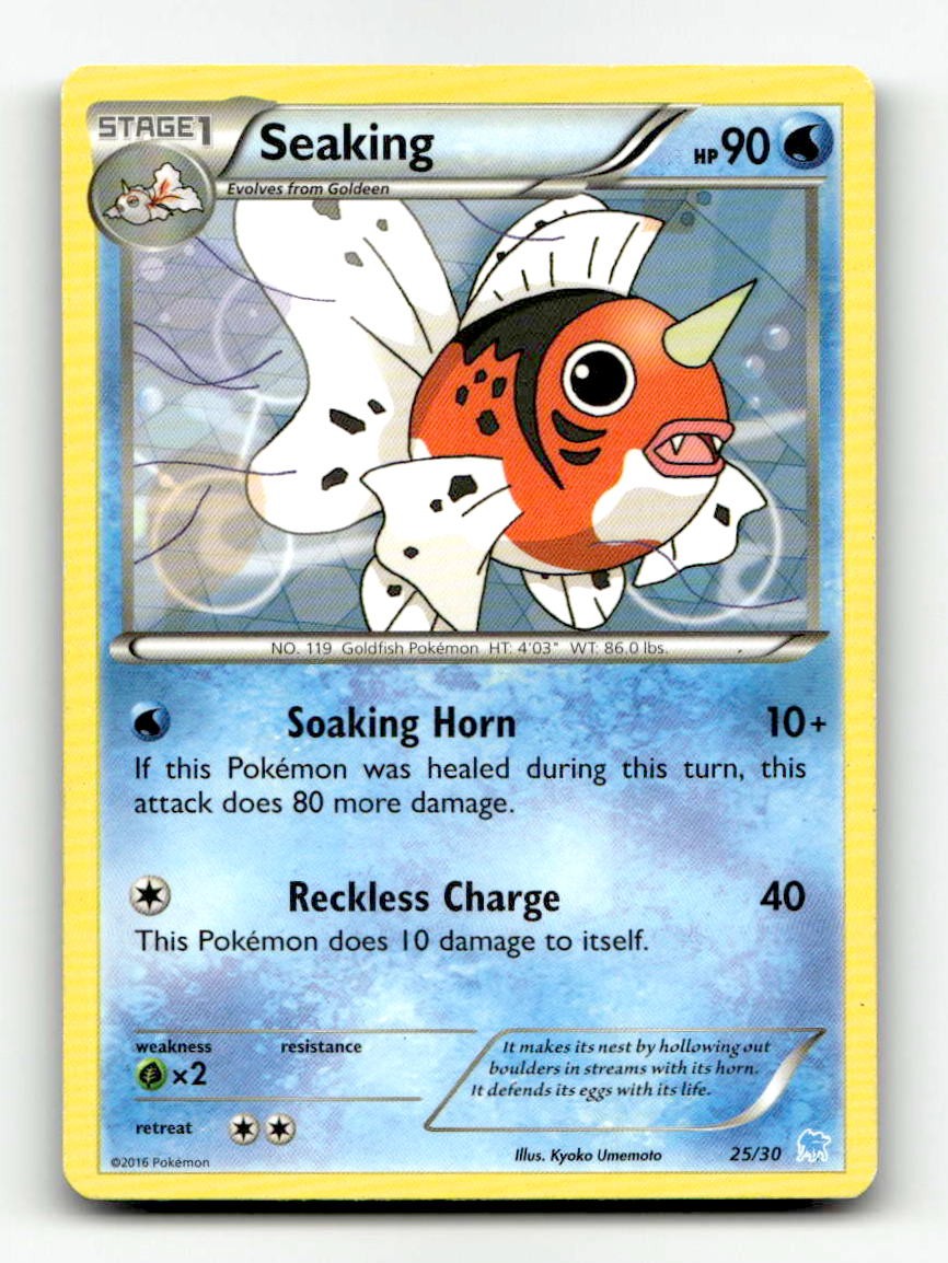 Seaking (25) 25/30 XY Trainer Kit: Pikachu Libre & Suicune Common MP