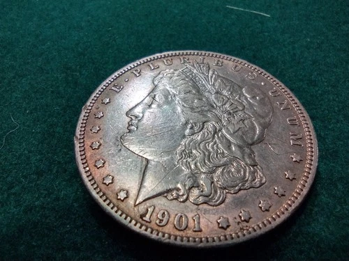 1901-O Morgan Silver Dollar XF-AU Condition With Toning Nice Coin See Pics