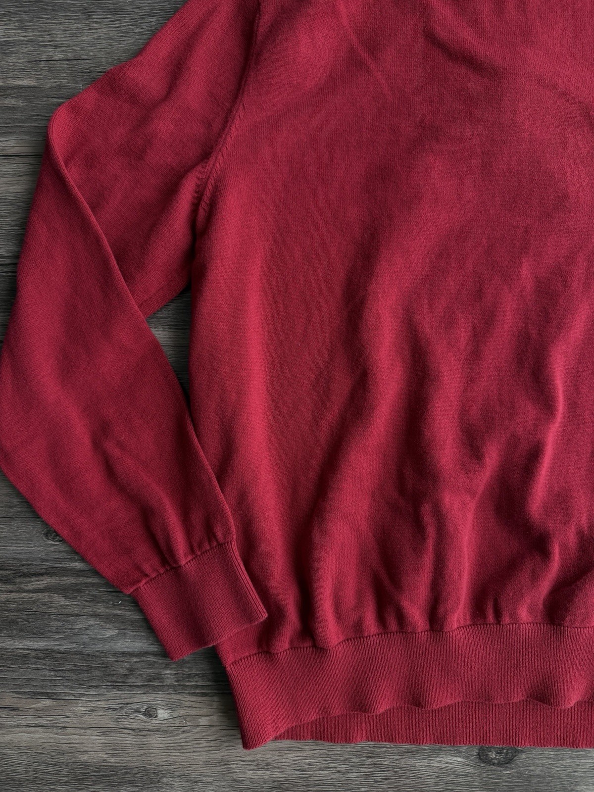 Nautica Men’s Quarter-Zip Sweater Red Size Large Cotton Pullover Knit thumbnail 19