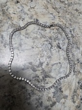 Silver And Diamond Unisex chain Necklace