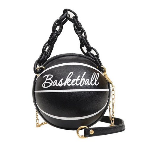 Bolso de Hombro para Mujeres Cuero PU Cadena Bolso de Baloncesto Nuevo Estampado de Letras Adolescentes - Imagen 28 de 28