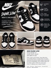 Size 9.5 - Nike Dunk Low Black White