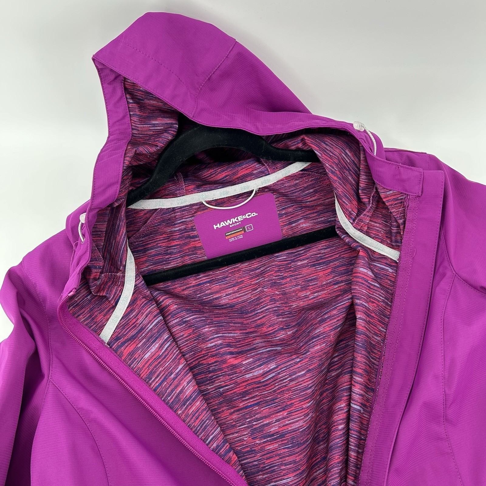 Performance Windbreaker Full Zip Rain Jacket Purp… - image 2