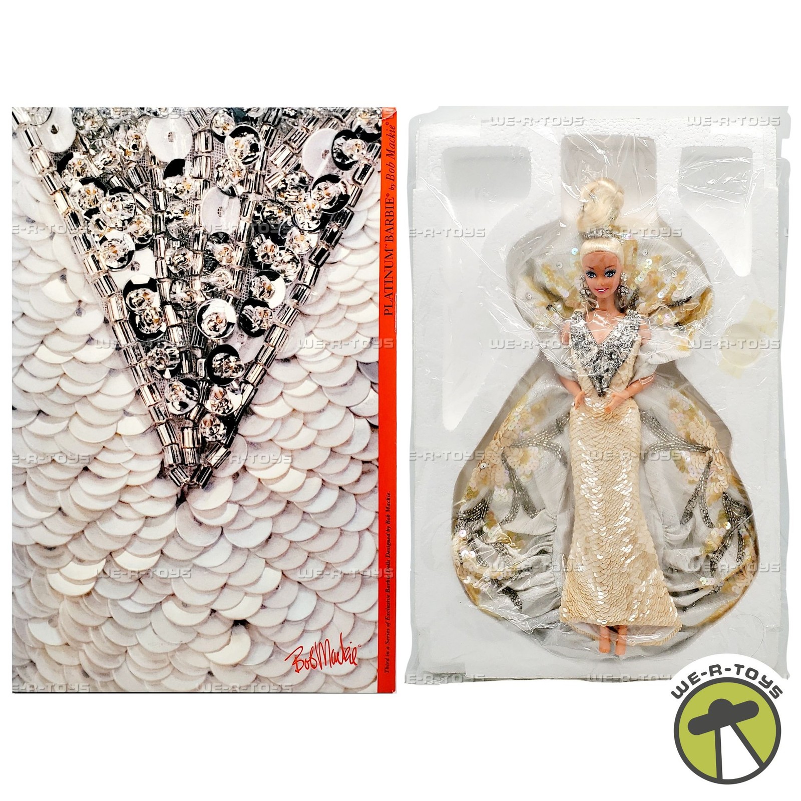Bob Mackie Platinum Barbie Doll Timeless Treasures 1991 Mattel 2703