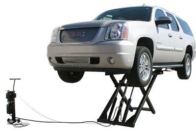 A scissor lift is a strong, and versatile garage lift option.