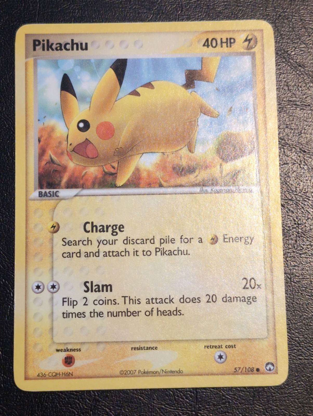 POKEMON TCG COMMON CARD PIKACHU 57/108 EX POWER KEEPERS LP