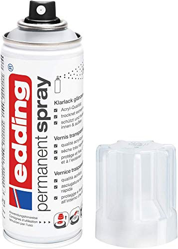 Vernis brillant en bombe edding 5200 pour protéger les objets de décoration