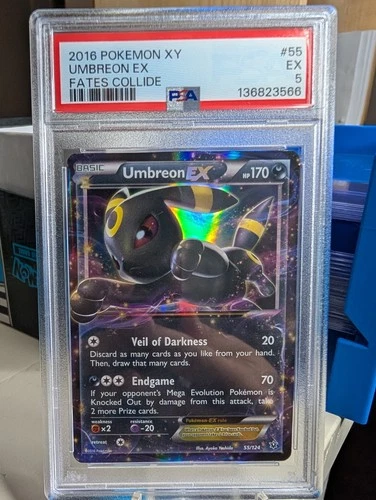 PSA 5 Umbreon EX 55/124 Fates Collide Holo