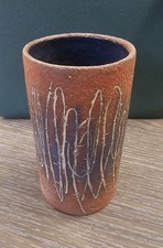 Mid Century Vintage Vase, Blumenvase, Ton, Tonvase