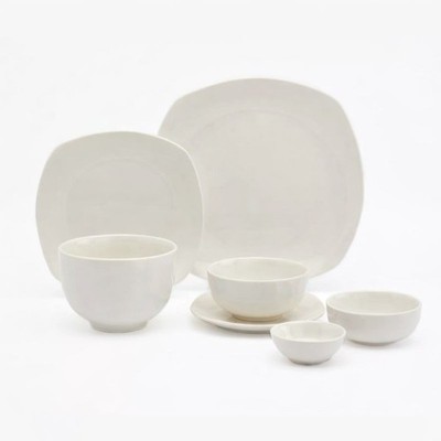 Tabletops Unlimited Inspiration by Denmark Soft Square 7-Pc. Dinnerware Set