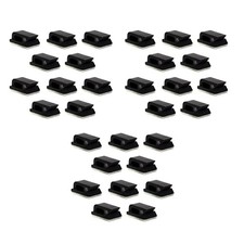 30Pcs Wire Clip Black Car Tie Rectangle Cable Holder Mount Clamp Self Adhesive A