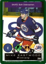 1995-96 Playoff One on One Hockey Challenge Collectible Card Mike Eastwood
