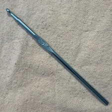 Vintage Boye size G Metal Crochet Hook, USA Made, Light Blue