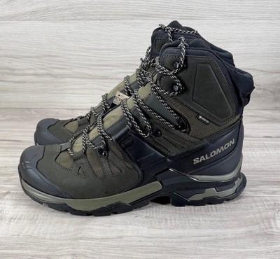 Salomon Quest 4 GTX 412925 Hiking Boots Olive Green Waterproof Men's 11 US
