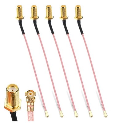 5PCS SMA Female to IPX U.FL RG178 Coaxial Cable, 12 Inch(30Cm) SMA MHF1 UFL Low