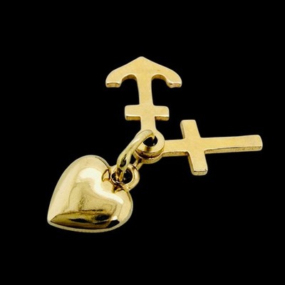 18ct Yellow Gold Faith, Hope and Charity Charm 1.3g Preloved