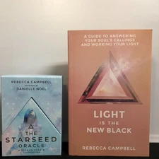 Starseed Oracle Cards & Light is New Black Rebecca Campbell Deck Y2K Book Tarot