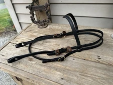 Horse Tack - Black Leather Western Headstall