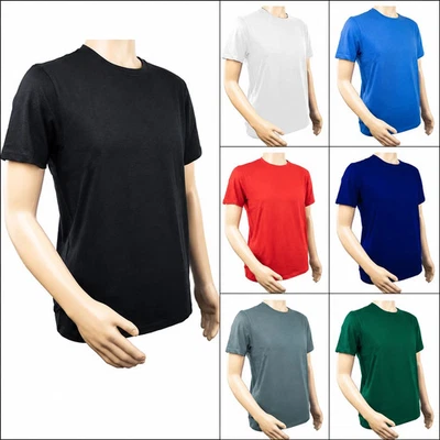 T-Shirt Homme Col Rond 100% Coton 180g Maillot de Travail Sport S-3XL - Photo 1/2