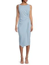 Women's Guess Knot-Front Midi Bodycon Dress Light Blue NEW with tags U.S. 6