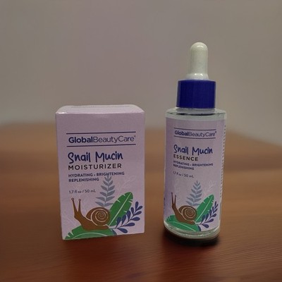 Global Beauty Care Snail Mucin Essence and Moisturizer, 2pc, 1.7 fl oz Each