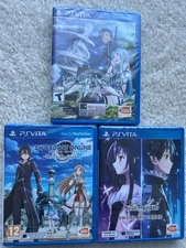 SAO Accel World+Hollow Realization+LS Playstation PS Vita Games Lot New SEALED