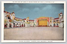 Vintage Linen Postcard Aragon Ballroom Chicago 1930s Color Print