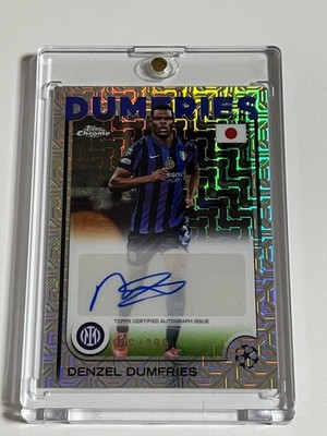 Denzel Dumfries 2022 Topps Chrome Autograph Card Inter Certified Auto