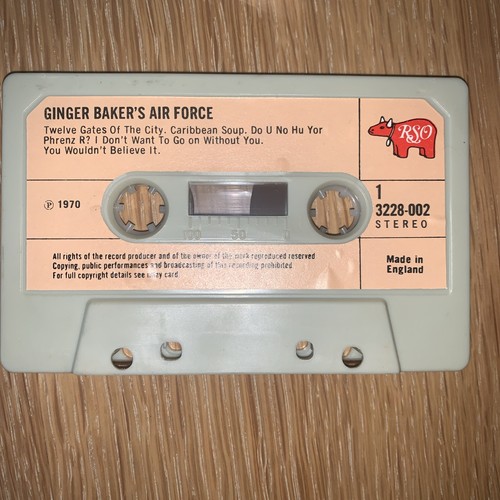 GINGER BAKER'S AIR FORCE II Vintage Cassette 3170029**UK 1ST ISSUE 1970** SCARCE - Picture 4 of 5