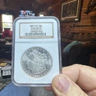 1884 Morgan Silver Dollar Carson City Mint $1 Business Strike 0.9 Fine NGC MS63