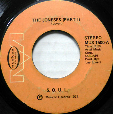 S.O.U.L. 45 The Joneses MUSICOR Soul #A868 | eBay Australia