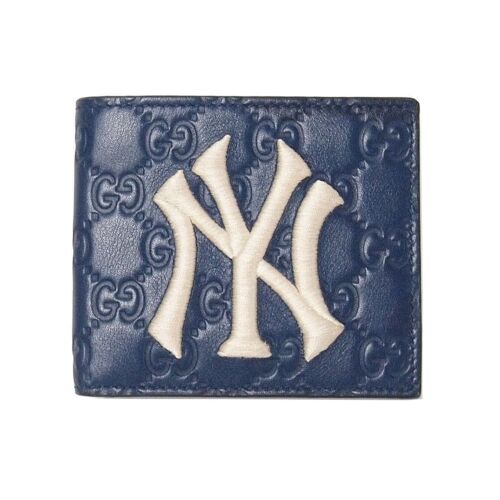 Gucci Bifold Billfold Wallet New York Yankees GG Sima 547787 With Box Authentic - Picture 1 of 15