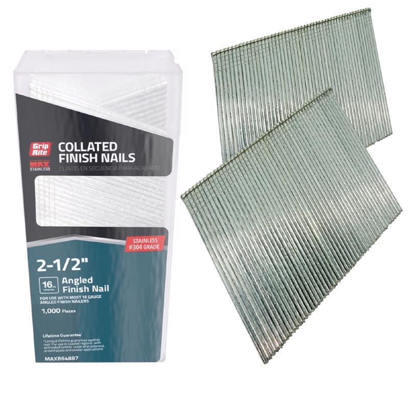 GripRite MAXB64887 Angled Strip Finish Nails, 21/2 Inch eBay
