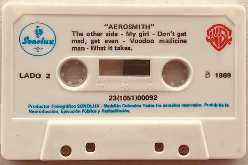 Aerosmith - Pump - Ultra Rare Original Sonolux Cassette Tape Colombia 1989 - Picture 5 of 6