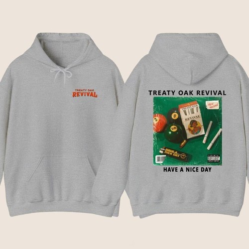 Treaty Oak Revival Hoodie - Unique Album Cover Design for Music Fans Size S-3XL - Picture 2 of 12