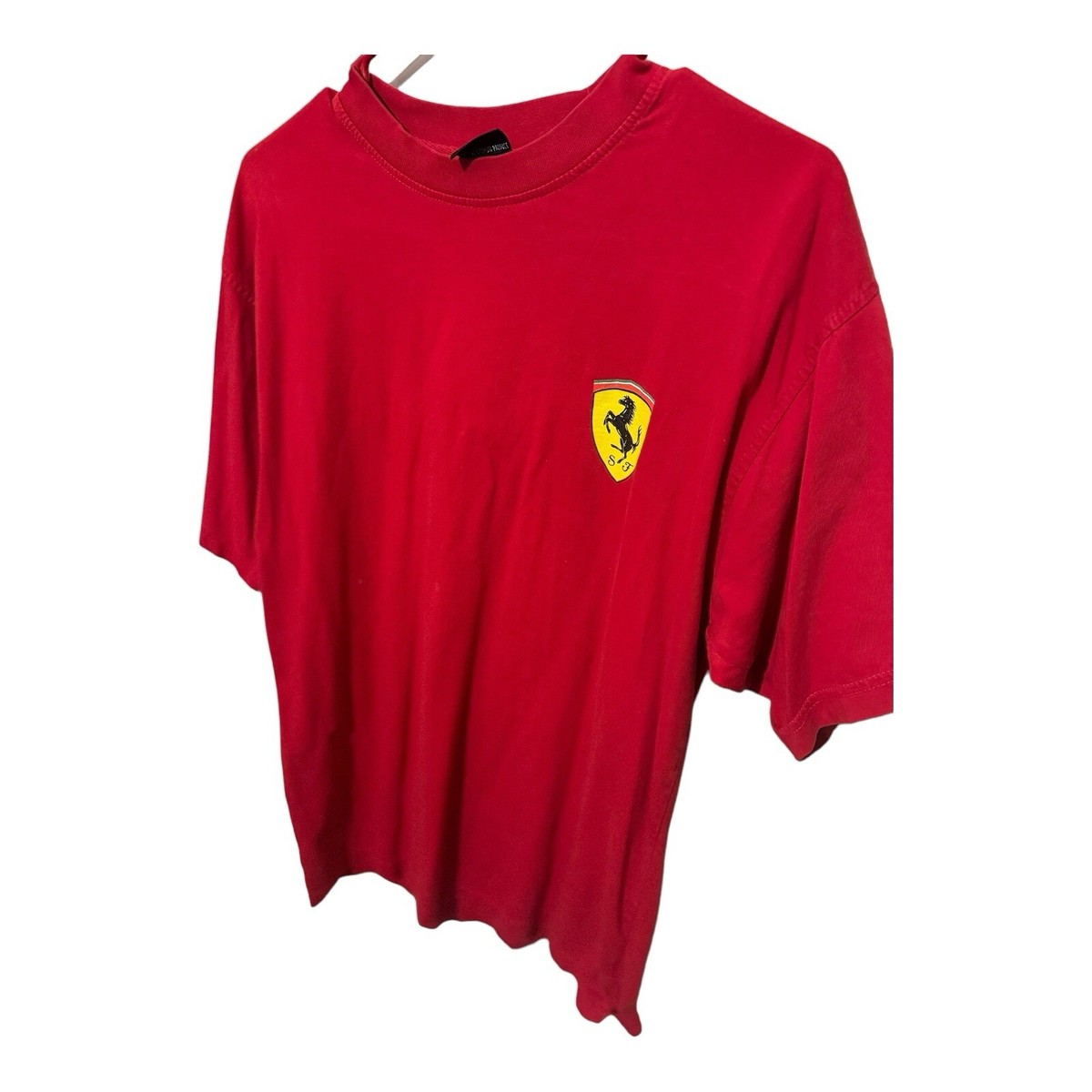 T-shirt Femme Vintage F1 Ferrari 1999 - Rouge, Taille S/M, Coton Élastique - Occasion Très Bon État